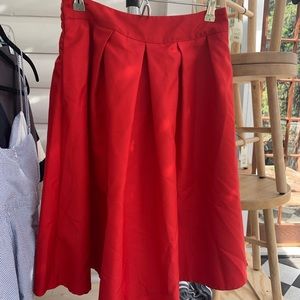 Red Midi Skirt